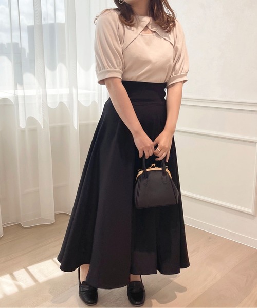 apres jour（アプレジュール）の「ハイウエストフレアスカート【ZOZOTOWN限定アイテム】（スカート・レディース・ピンク/ブラック/アイボリー・フリー/X-LARGE）」の18枚目の写真