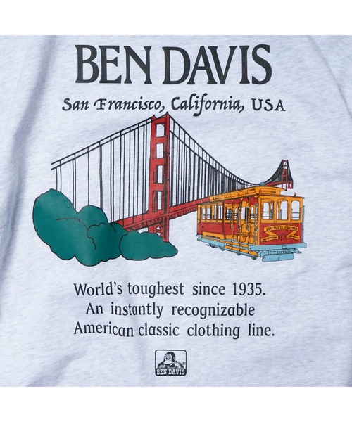 BEN DAVIS(ベンデイビス)の「《BEN DAVIS》 LADIES PRINT TEE/抗菌防臭(Tシャツ/カットソー・レディース・ホワイト/アッシュグレー・FREE)」の4枚目の写真