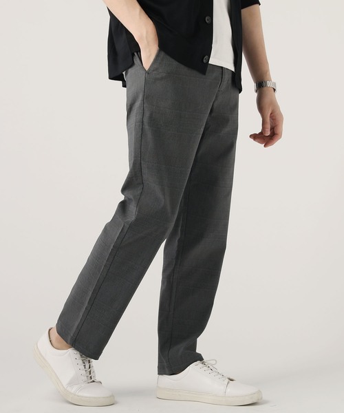 THE CASUAL（カジュアル）の「接触冷感強ストレッチイージーアンクルパンツ（その他パンツ・メンズ・ネイビー/チェック/オフホワイト/ブラック/ベージュ・M/L）」の5枚目の写真