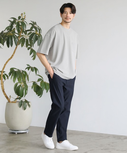 THE CASUAL（カジュアル）の「接触冷感強ストレッチイージーアンクルパンツ（その他パンツ・メンズ・ネイビー/チェック/オフホワイト/ブラック/ベージュ・M/L）」の17枚目の写真