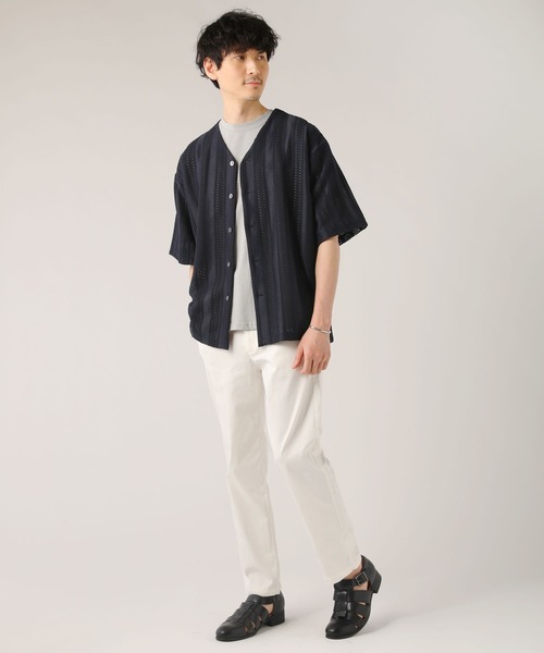 THE CASUAL（カジュアル）の「接触冷感強ストレッチイージーアンクルパンツ（その他パンツ・メンズ・ネイビー/チェック/オフホワイト/ブラック/ベージュ・M/L）」の6枚目の写真