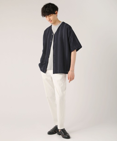 THE CASUAL（カジュアル）の「接触冷感強ストレッチイージーアンクルパンツ（その他パンツ・メンズ・ネイビー/チェック/オフホワイト/ブラック/ベージュ・M/L）」の7枚目の写真