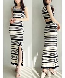 RESEXXY | スクエアネックニットワンピース【セットアップ着用可能】(ワンピース)