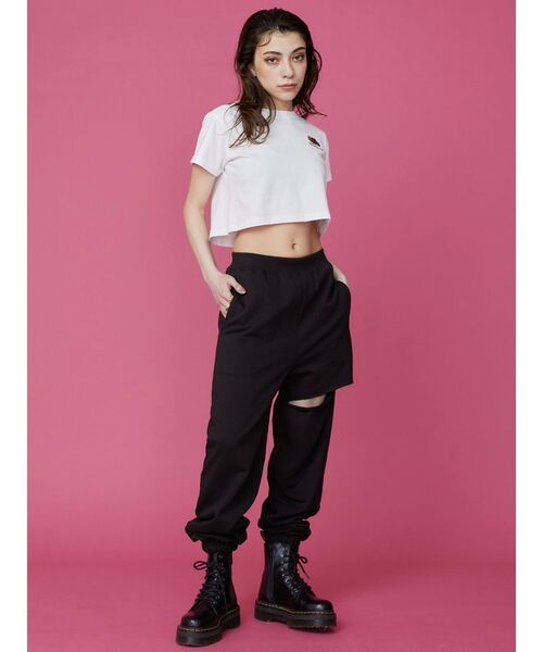 FRUIT OF THE LOOM（フルーツオブザルーム）の「【10周年記念】FRUIT OF THE LOOM コラボショートＴシャツ（Tシャツ/カットソー・レディース・ホワイト/ブラック・FREE）」の10枚目の写真