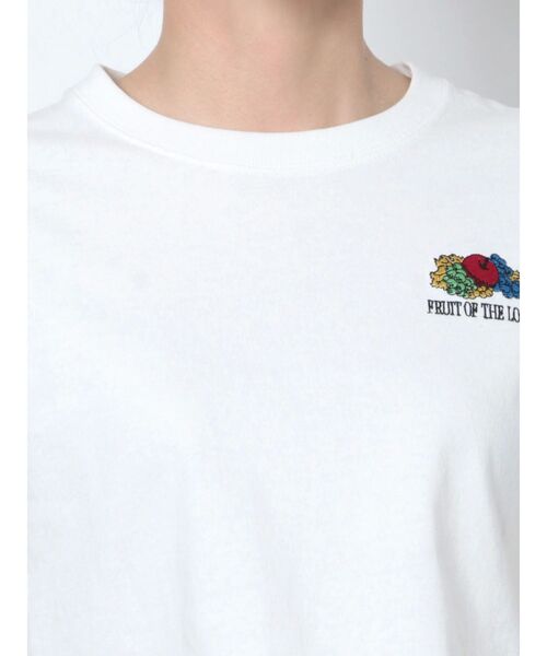 FRUIT OF THE LOOM（フルーツオブザルーム）の「【10周年記念】FRUIT OF THE LOOM コラボショートＴシャツ（Tシャツ/カットソー・レディース・ホワイト/ブラック・FREE）」の21枚目の写真