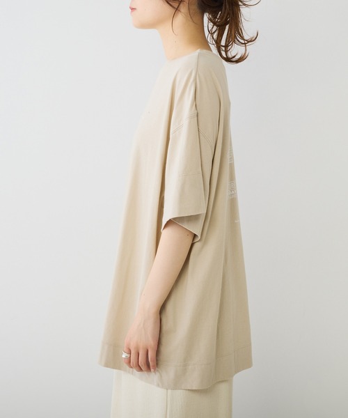 PUAL CE CIN（ピュアルセシン）の「オーガニックコットン2WAYプリントTシャツ（Tシャツ/カットソー・レディース・ベージュ/ホワイト/グレー・FREE）」の20枚目の写真