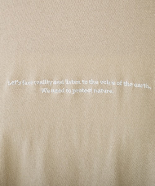 PUAL CE CIN（ピュアルセシン）の「オーガニックコットン2WAYプリントTシャツ（Tシャツ/カットソー・レディース・ベージュ/ホワイト/グレー・FREE）」の21枚目の写真