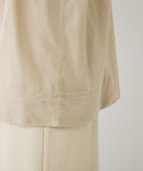 PUAL CE CIN（ピュアルセシン）の「オーガニックコットン2WAYプリントTシャツ（Tシャツ/カットソー・レディース・ベージュ/ホワイト/グレー・FREE）」の9枚目の写真