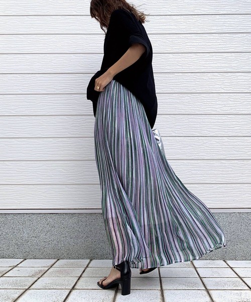 Q（キュー）の「フハクドッキングリラックスニット（ニット/セーター・レディース・ベージュ/ブラック・MEDIUM）」の9枚目の写真