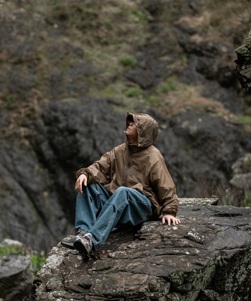 HOOK（フック）の「【HOOK】軽量UVカットハーフジップマウンテンパーカー（マウンテンパーカー・メンズ・ベージュ/ダークグリーン/パープル/ライトグレー・L/XL/M）」の13枚目の写真