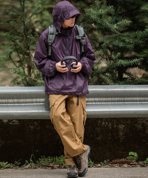 HOOK（フック）の「【HOOK】軽量UVカットハーフジップマウンテンパーカー（マウンテンパーカー・メンズ・ベージュ/ダークグリーン/パープル/ライトグレー・L/XL/M）」の18枚目の写真