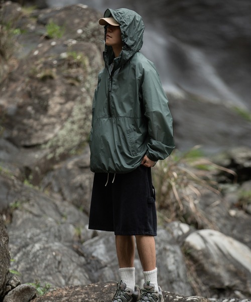 HOOK（フック）の「【HOOK】軽量UVカットハーフジップマウンテンパーカー（マウンテンパーカー・メンズ・ベージュ/ダークグリーン/パープル/ライトグレー・L/XL/M）」の10枚目の写真