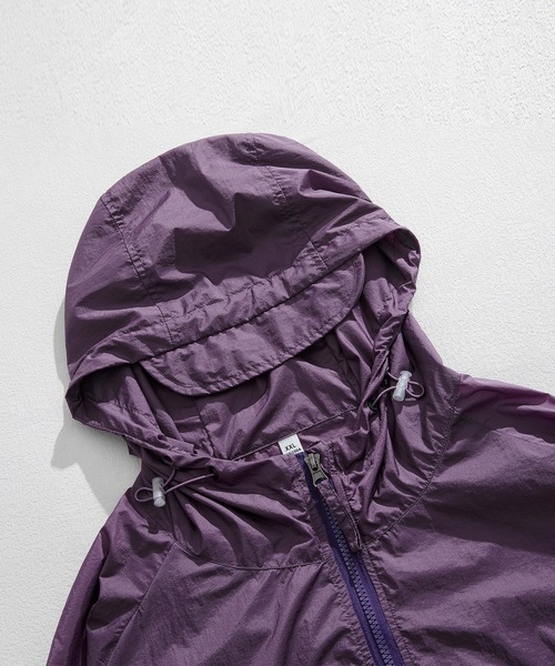 HOOK（フック）の「【HOOK】軽量UVカットハーフジップマウンテンパーカー（マウンテンパーカー・メンズ・ベージュ/ダークグリーン/パープル/ライトグレー・L/XL/M）」の15枚目の写真