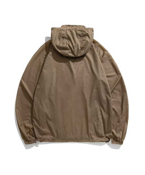 HOOK（フック）の「【HOOK】軽量UVカットハーフジップマウンテンパーカー（マウンテンパーカー・メンズ・ベージュ/ダークグリーン/パープル/ライトグレー・L/XL/M）」の12枚目の写真