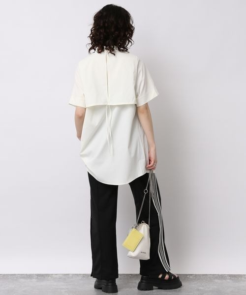 JEANASIS(ジーナシス)の「サッカーレイヤードシャツSS/907017(シャツ/ブラウス・レディース・オフホワイト/ブラック/オレンジ・FREE)」の14枚目の写真