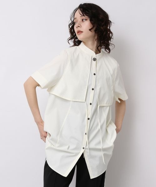 JEANASIS(ジーナシス)の「サッカーレイヤードシャツSS/907017(シャツ/ブラウス・レディース・オフホワイト/ブラック/オレンジ・FREE)」の17枚目の写真