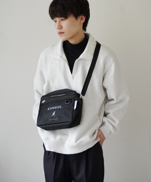 KANGOL(カンゴール)の「【 KANGOL / カンゴール 】 メッシュ ポケット ワイド ショルダーバッグ(ショルダーバッグ・メンズ・ブラウン/ブラック/オフホワイト/ブラック×ホワイト・FREE)」の3枚目の写真