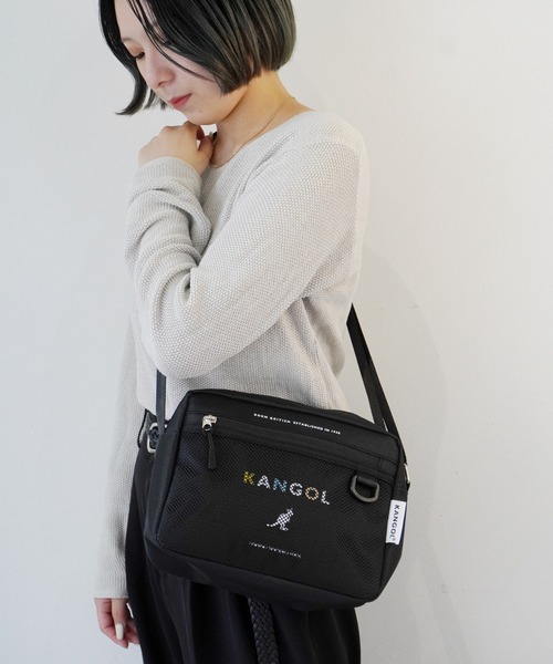 KANGOL(カンゴール)の「【 KANGOL / カンゴール 】 メッシュ ポケット ワイド ショルダーバッグ(ショルダーバッグ・メンズ・ブラウン/ブラック/オフホワイト/ブラック×ホワイト・FREE)」の15枚目の写真
