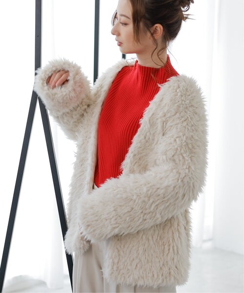 frames RAY CASSIN(フレームスレイカズン)の「ボアカーディガン(カーディガン/ボレロ・レディース・ベージュ/ピンク/グレイッシュベージュ・FREE)」の20枚目の写真