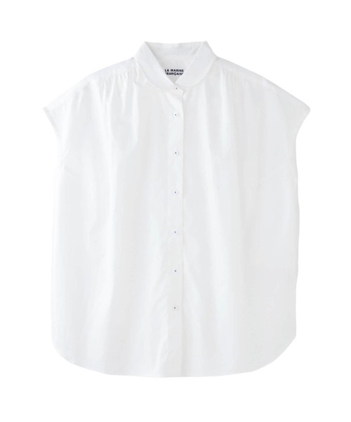 新品ラマリンフランセーズ　白シャツ LA MARINE FRANCAISE（マリン フランセーズ）の「ラウンドカラー