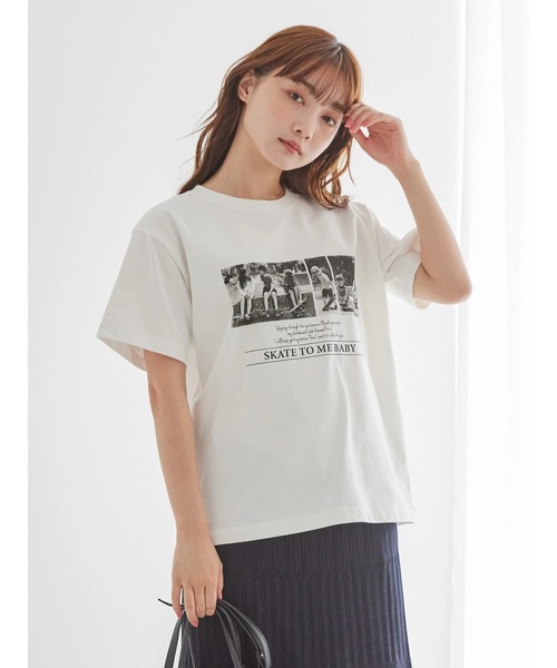 AMERICAN HOLIC(アメリカンホリック)の「Play photo カットプルオーバー(Tシャツ/カットソー・レディース・C/A/B・M/L)」の4枚目の写真