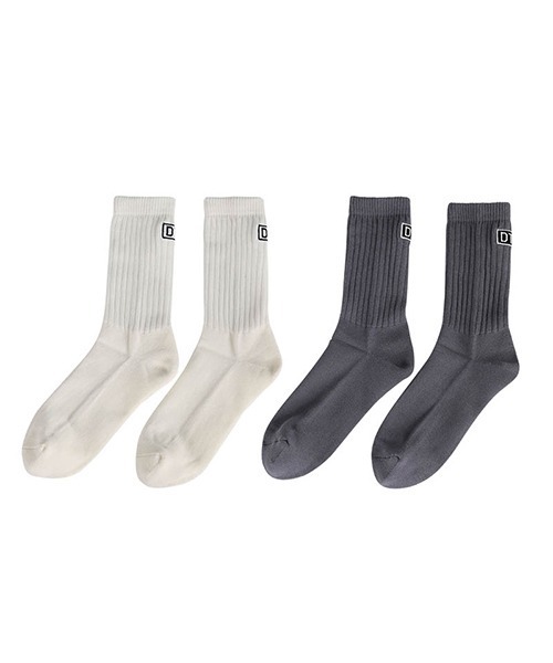 DULTON（ダルトン）の「DTN SOCKS 2PCS SET/ DTN ソックス 2pcs セット（ソックス/靴下・メンズ・ブラック×ホワイト・FREE）」の2枚目の写真
