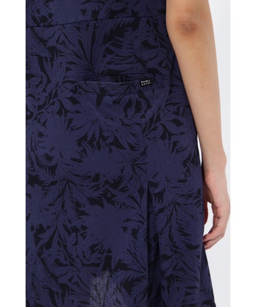 【PEARLY GATES】市松カノコ スリーブレス ポロワンピース ＜ボタニカル柄＞