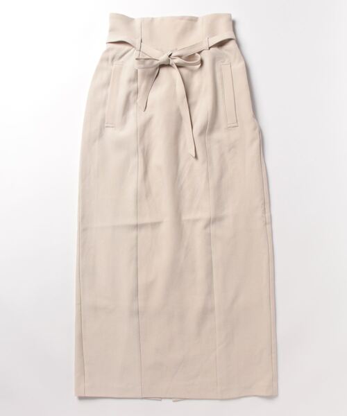 mysty woman(ミスティウーマン)の「ベルテッドハイウエストナロースカート 964545(スカート・レディース・アイボリー/マスタード/モカ・SMALL/MEDIUM)」の12枚目の写真