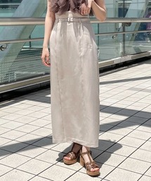 mysty woman | ベルテッドハイウエストナロースカート 964545(スカート)