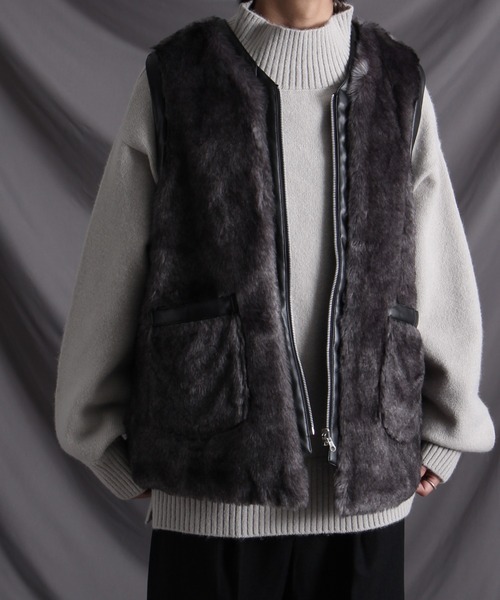 welise（ウェライズ）の「【welise/ウェライズ】【アンチピリング/形状維持/ウォッシャブル/イージーケア】サイドスリット オーバーサイズハイネックニット（ニット/セーター・メンズ・ワイン/チャコールグレー/ダークブラウン/ライトグレー/アイボリー/ベージュ系・S/XL/M/L）」の21枚目の写真