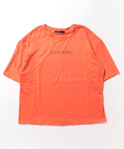 ARCHIVER（アーカイバ）の「【Bl】 [IZU] シンプルメッセージTシャツ（Tシャツ/カットソー・レディース・ホワイト/ブラック/オレンジ・FREE）」の3枚目の写真