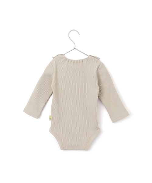 MAKE YOUR DAY（メイクユアデイ）の「無地リブフリル衿ロンパス（ロンパース・キッズ・アイボリー/ピンク/グレー/イエロー・80/70）」の9枚目の写真