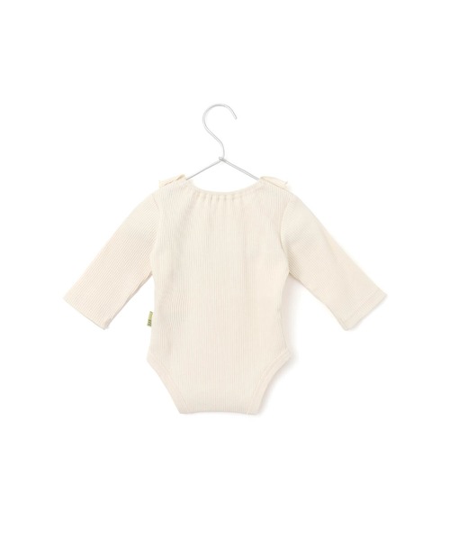 MAKE YOUR DAY（メイクユアデイ）の「無地リブフリル衿ロンパス（ロンパース・キッズ・アイボリー/ピンク/グレー/イエロー・80/70）」の10枚目の写真