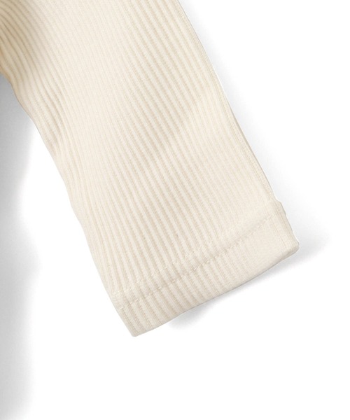 MAKE YOUR DAY（メイクユアデイ）の「無地リブフリル衿ロンパス（ロンパース・キッズ・アイボリー/ピンク/グレー/イエロー・80/70）」の15枚目の写真