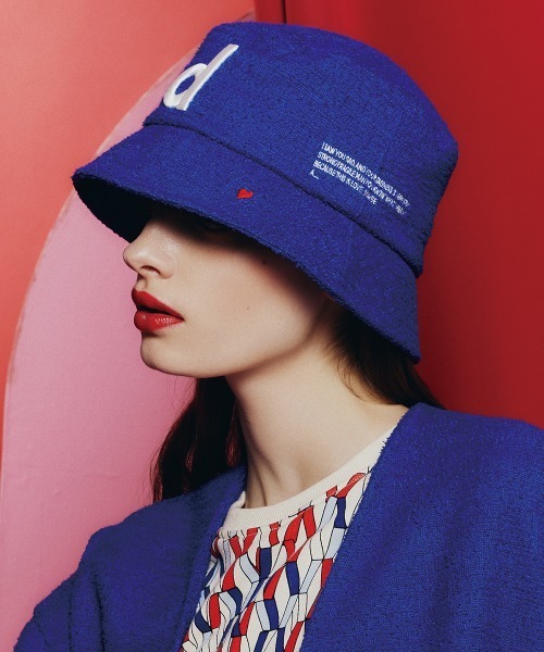 DOUBLE STANDARD CLOTHING（ダブルスタンダードクロージング）の「ツイードバケットハット（ハット・レディース・オフホワイト/ブルー・FREE）」の2枚目の写真