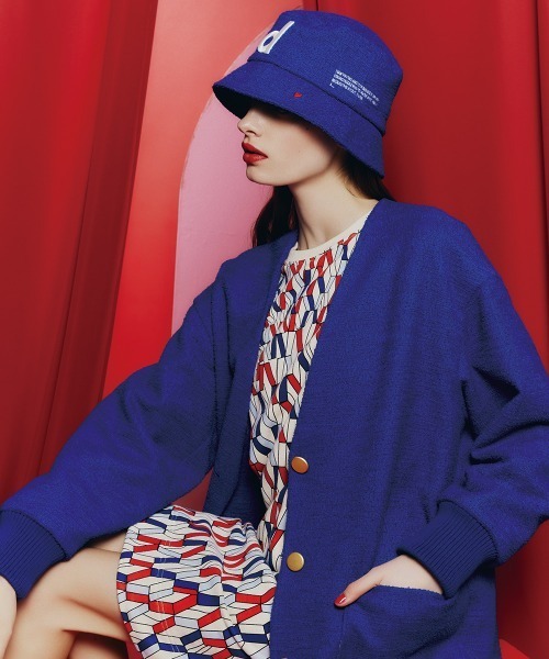 DOUBLE STANDARD CLOTHING（ダブルスタンダードクロージング）の「ツイードバケットハット（ハット・レディース・オフホワイト/ブルー・FREE）」の8枚目の写真