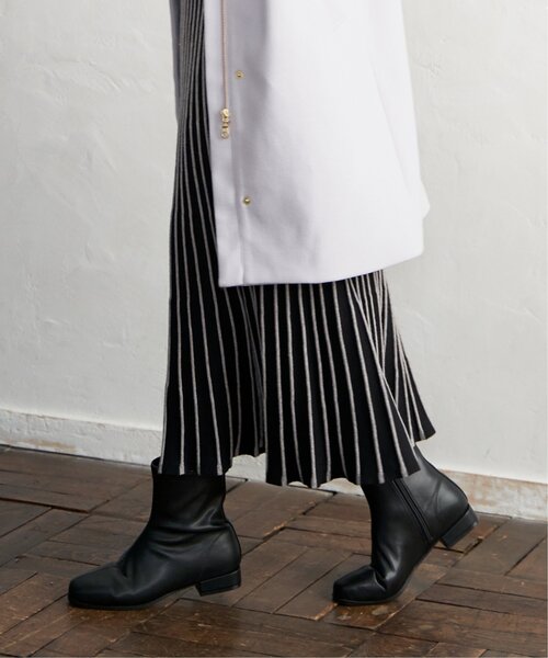 GOKU楽 あったかストレッチハーフブーツ（ブーツ）｜ikka（イッカ）