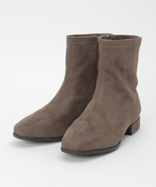 GOKU楽 あったかストレッチハーフブーツ（ブーツ）｜ikka（イッカ）