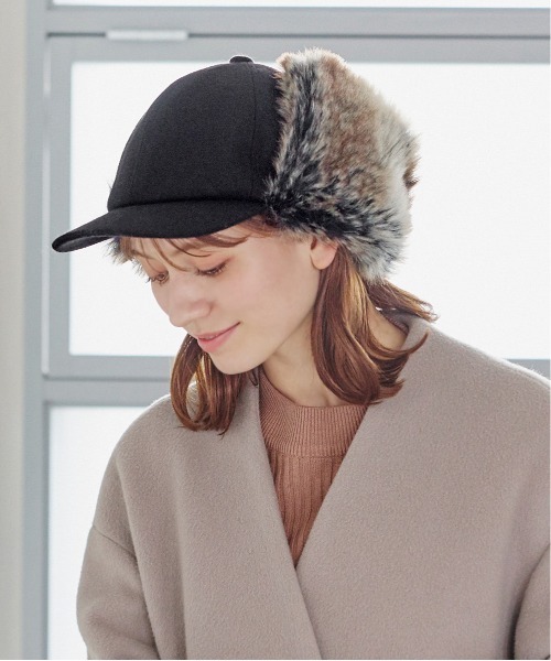 milsa（ミルサ）の「milsa  イヤーフラップキャップ（キャップ・レディース・ベージュ/グレー/ブラック・61cm/58cm）」の5枚目の写真