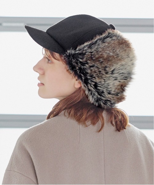 milsa（ミルサ）の「milsa  イヤーフラップキャップ（キャップ・レディース・ベージュ/グレー/ブラック・61cm/58cm）」の6枚目の写真