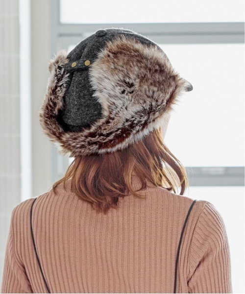 milsa（ミルサ）の「milsa  イヤーフラップキャップ（キャップ・レディース・ベージュ/グレー/ブラック・61cm/58cm）」の12枚目の写真