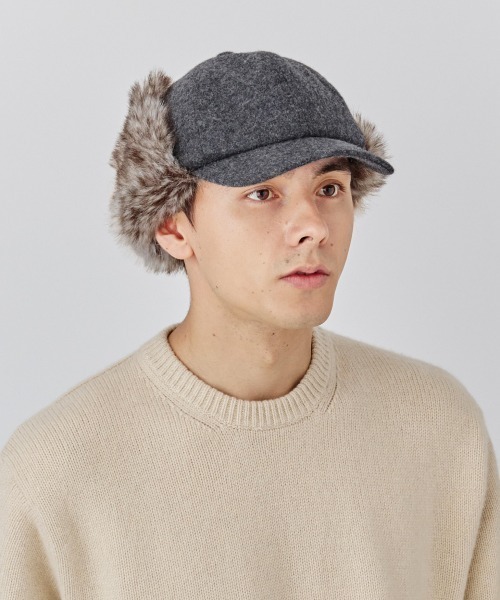 milsa（ミルサ）の「milsa  イヤーフラップキャップ（キャップ・レディース・ベージュ/グレー/ブラック・61cm/58cm）」の13枚目の写真