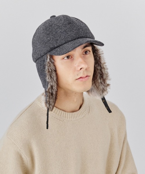 milsa（ミルサ）の「milsa  イヤーフラップキャップ（キャップ・レディース・ベージュ/グレー/ブラック・61cm/58cm）」の17枚目の写真