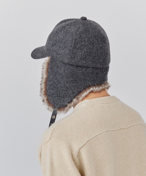 milsa（ミルサ）の「milsa  イヤーフラップキャップ（キャップ・レディース・ベージュ/グレー/ブラック・61cm/58cm）」の19枚目の写真