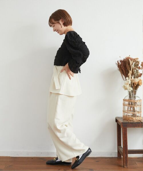 RETRO GIRL（レトロガール）の「コルセット付きストレートPT（その他パンツ・レディース・ブラック/アイボリー/ライトグレー・FREE）」の6枚目の写真