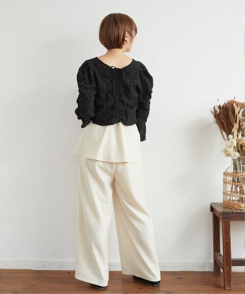 RETRO GIRL（レトロガール）の「コルセット付きストレートPT（その他パンツ・レディース・ブラック/アイボリー/ライトグレー・FREE）」の7枚目の写真