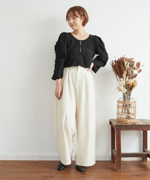 RETRO GIRL（レトロガール）の「コルセット付きストレートPT（その他パンツ・レディース・ブラック/アイボリー/ライトグレー・FREE）」の8枚目の写真