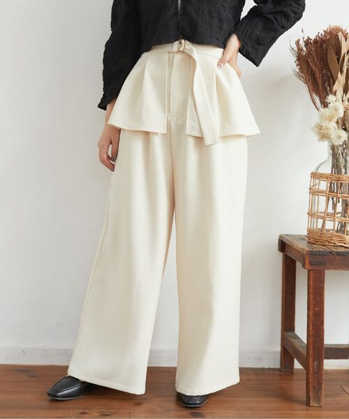 RETRO GIRL（レトロガール）の「コルセット付きストレートPT（その他パンツ・レディース・ブラック/アイボリー/ライトグレー・FREE）」の12枚目の写真