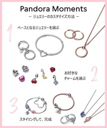 Pandora ローズゴールド チャーム　フラワー　クリップ　ブルーチャーム 77116722b_b_01_215.jpg