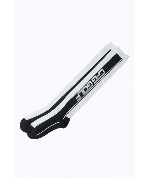 CPG GOLF（シーピージーゴルフ）の「タテロゴハイソックス（ソックス/靴下・レディース・ブラック/ホワイト・ONE SIZE）」の2枚目の写真